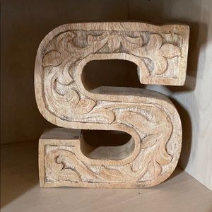 Wood letter S